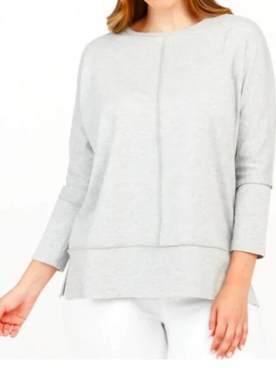 SPANX Tops - SPANX Perfect Length Dolman Sweatshirt Top Sz S 3/4 Sleeve Athleisure Lounge Gym